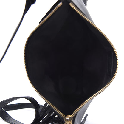 Versace Calfskin Palazzo Fringe Crossbody Bag Black 5 of 9