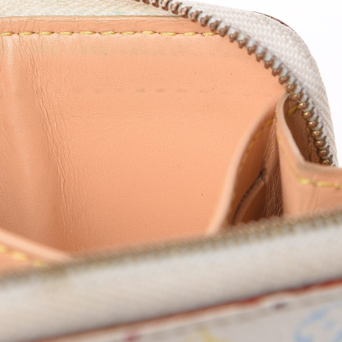 Monogram Multicolor Zippy Coin Purse Wallet White Litchi