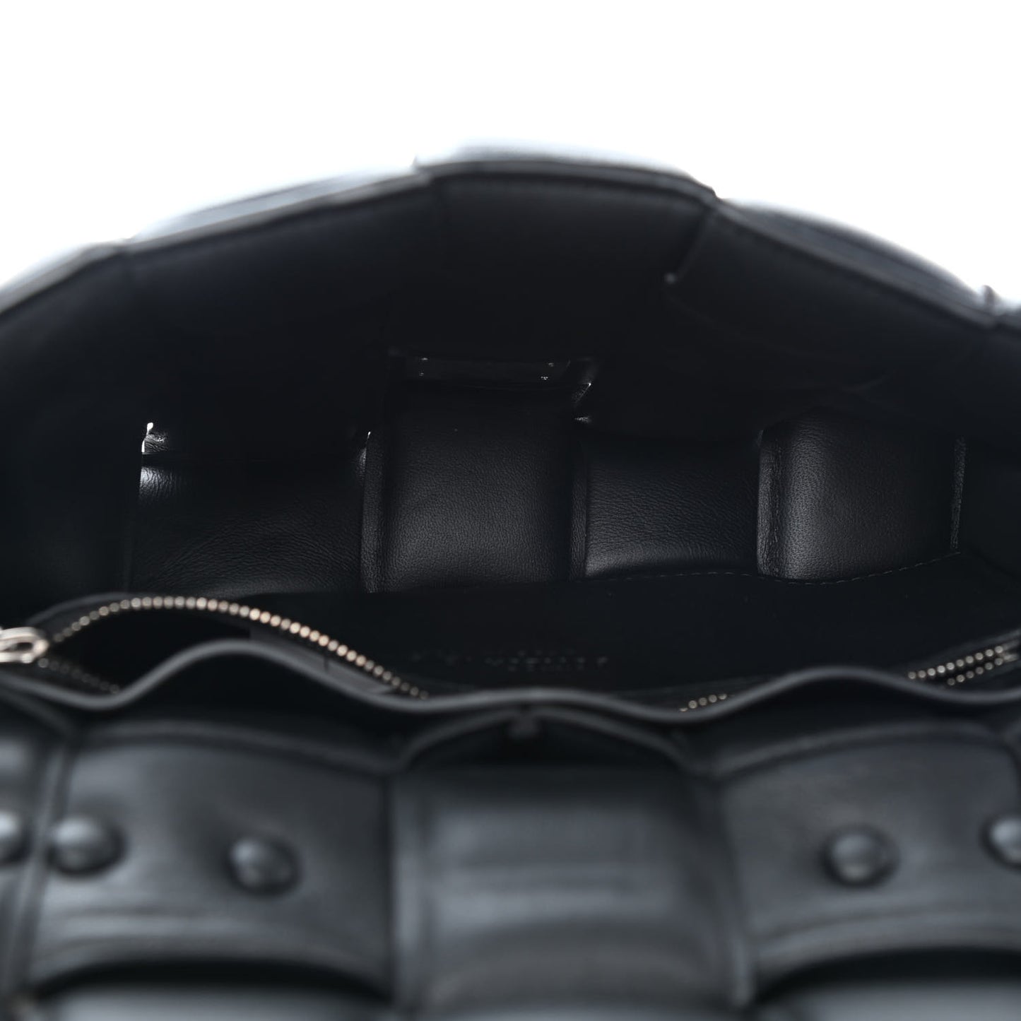 Lambskin Maxi Intreccio Padded Chain Cassette Crossbody Bag Black