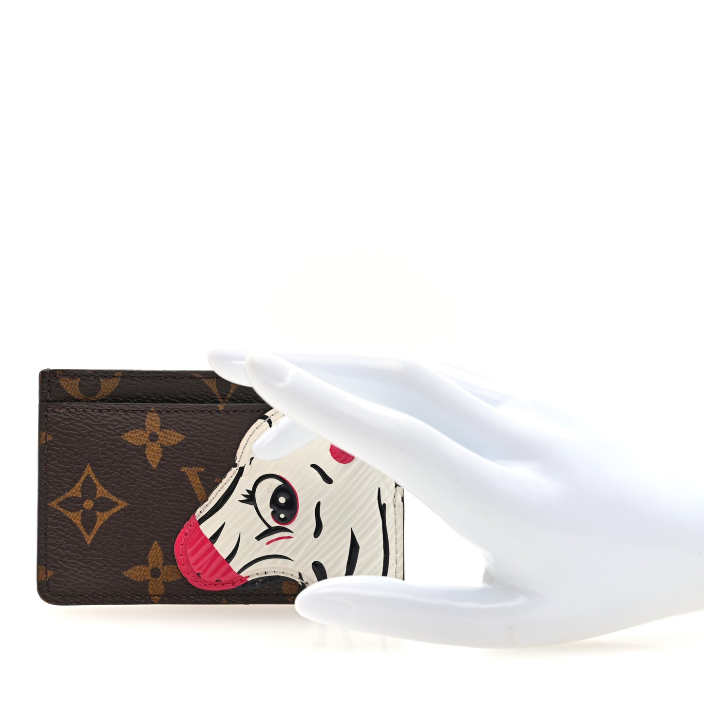 Monogram Zebra Animation Card Holder