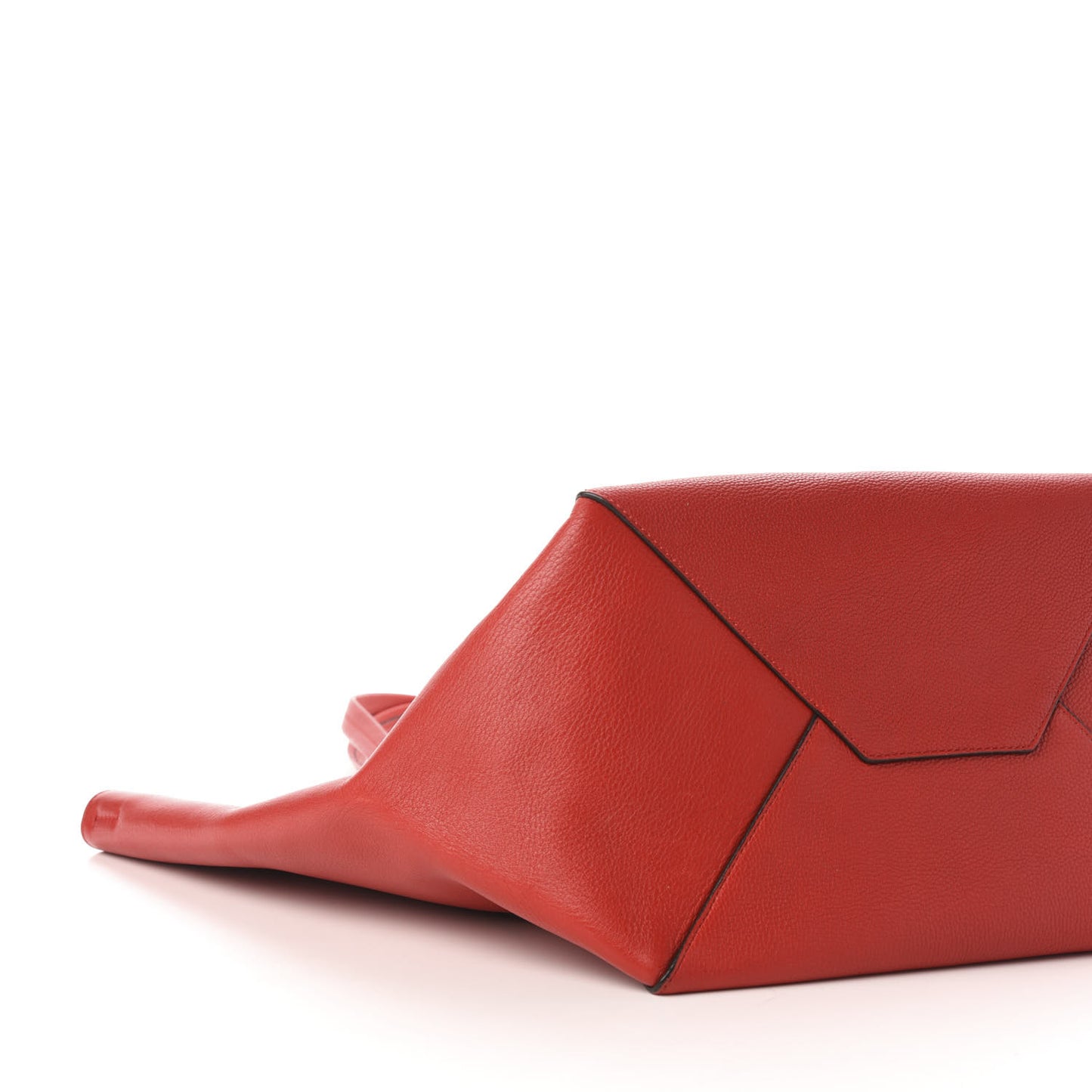 Grained Calfskin Medium Horizontal Cabas Phantom Coquelicot