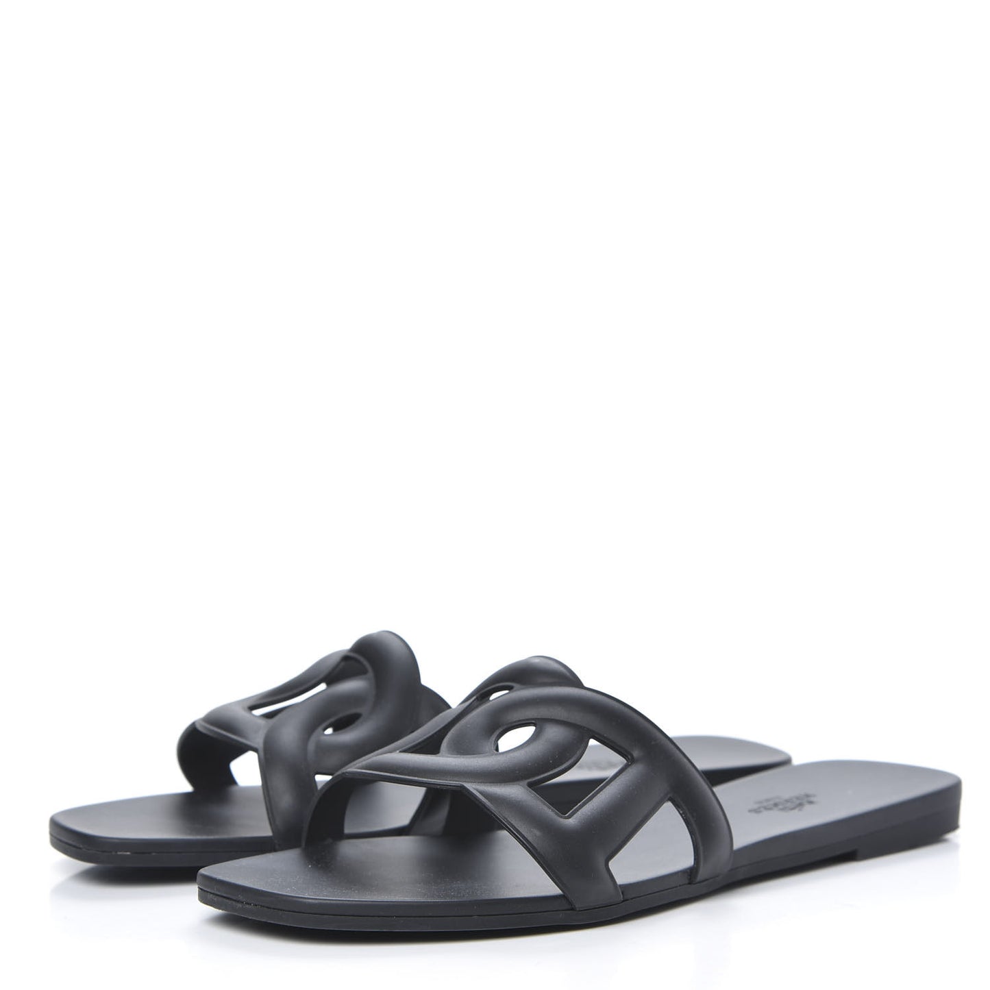 Rubber Aloha Sandals 40 Black
