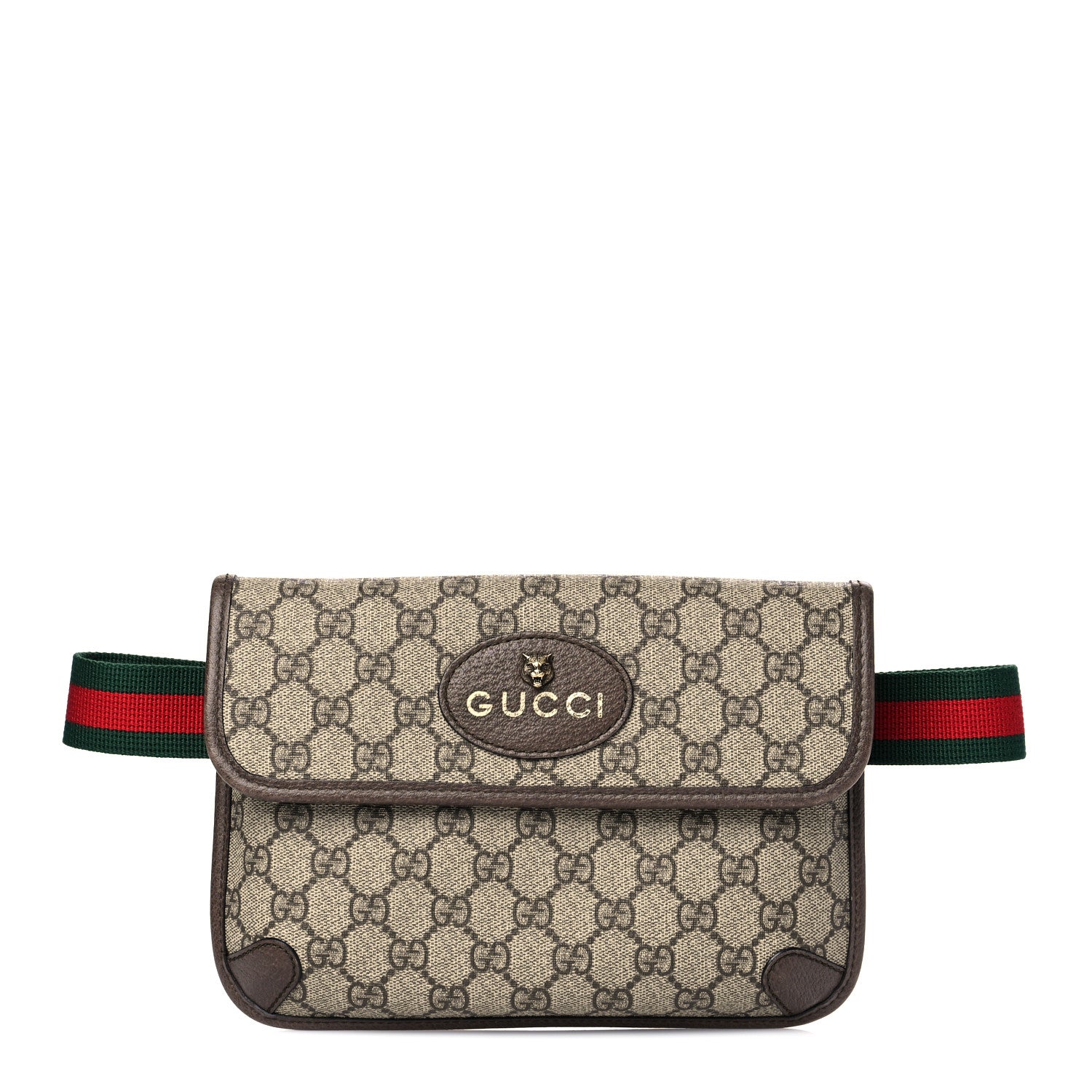 Gucci GG Supreme Monogram Neo Vintage Web Belt Bag Brown 1 of 12