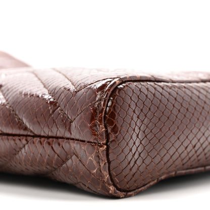 Gucci Snakeskin Matelasse Medium GG Marmont Slim Tote Brown 10 of 14