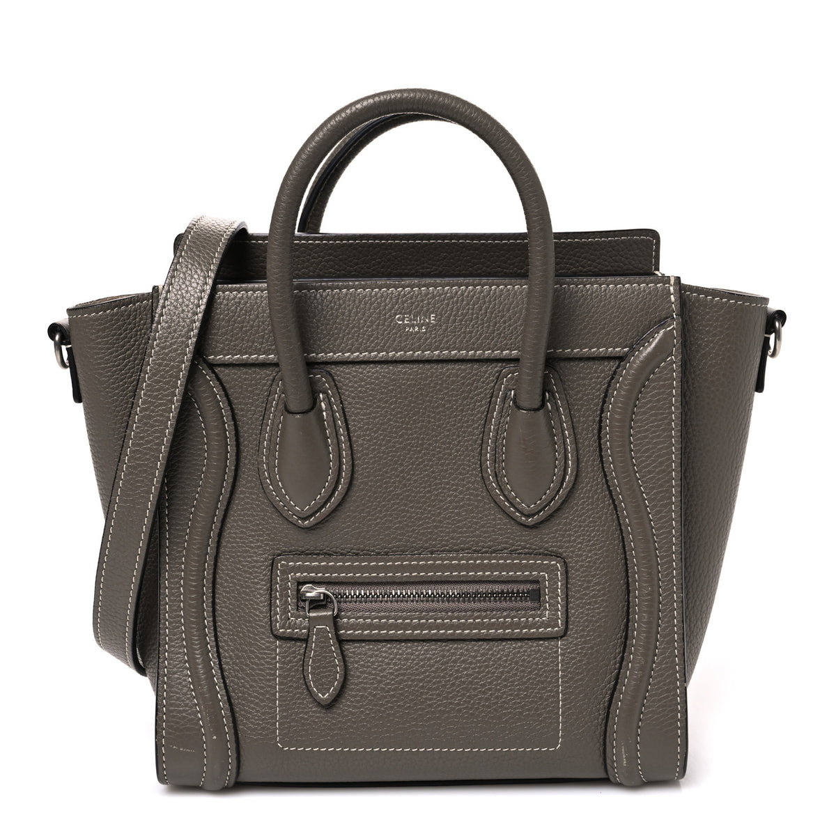 Drummed Calfskin Nano Luggage Souris