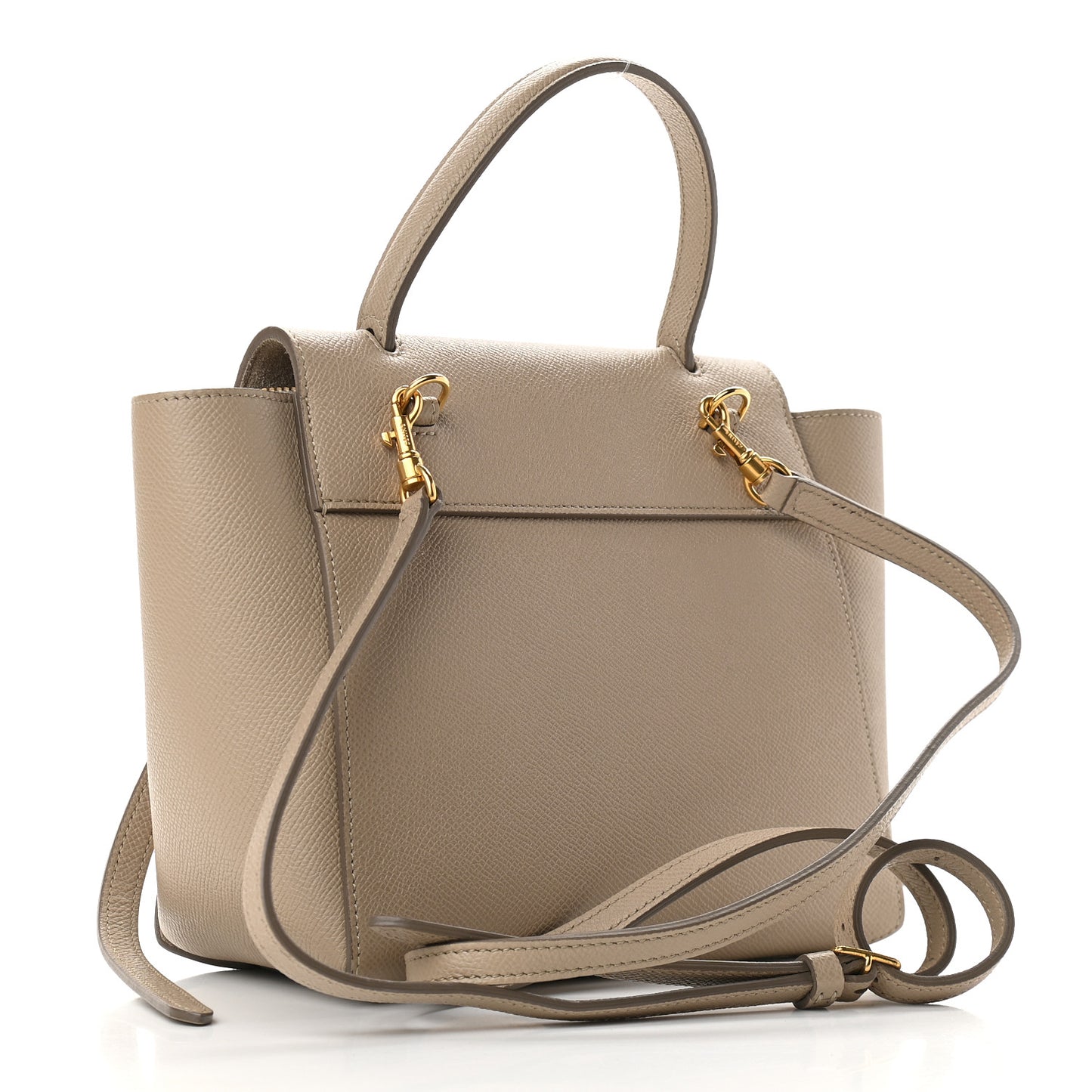 Grained Calfskin Nano Belt Bag Light Taupe