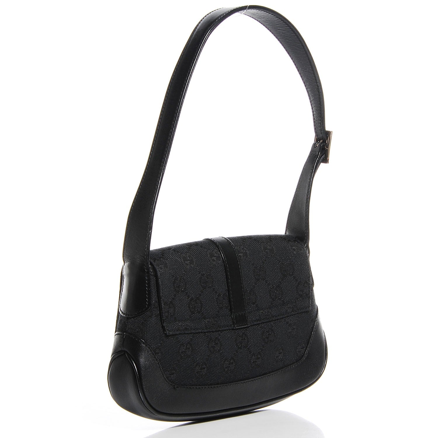 Gucci Monogram Mini Jackie O Hobo Black 3 of 7