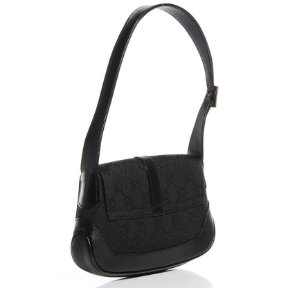 Gucci Monogram Mini Jackie O Hobo Black 3 of 7