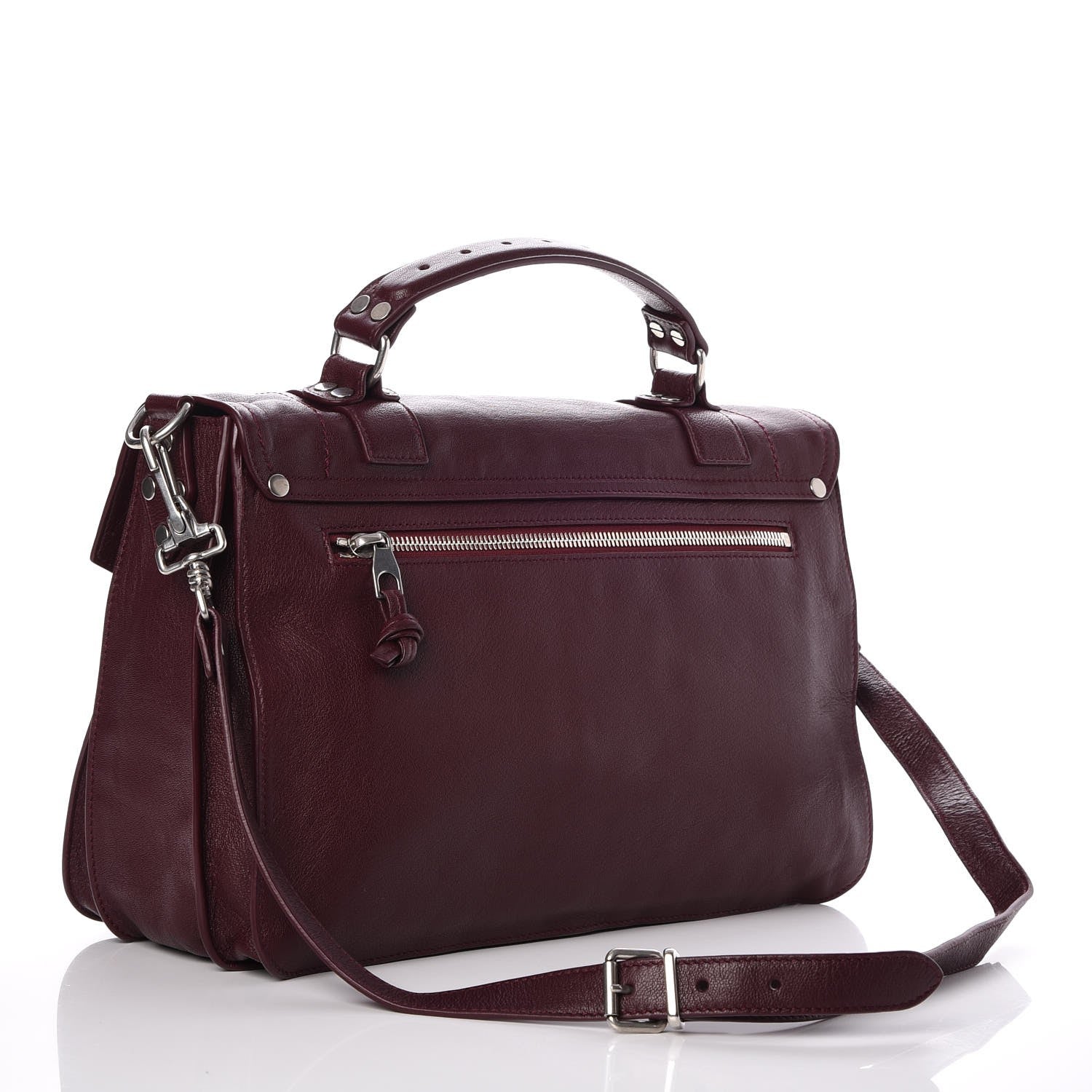 Proenza Schouler Lambskin Medium PS1 Satchel Oxblood 3 of 8
