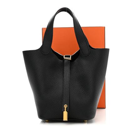 Hermes Taurillon Clemence Picotin Lock 18 PM Black 11 of 11