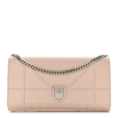 Christian Dior Grained Calfskin Diorama Croisiere Chain Wallet Rose Poudre 1 of 9