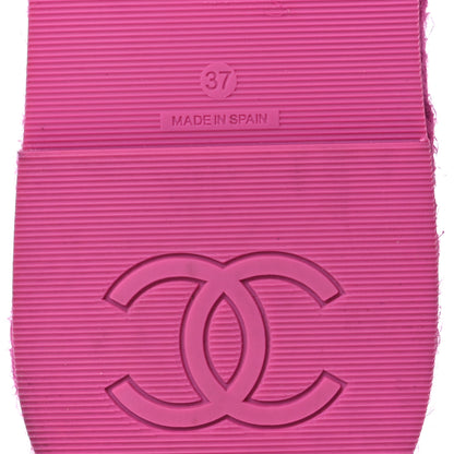 Chanel Lambskin Cord Braided Slide Sandals 37 Pink 8 of 10