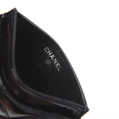 Chanel Patent Calfskin Quilted Card Holder Black 5 of 6