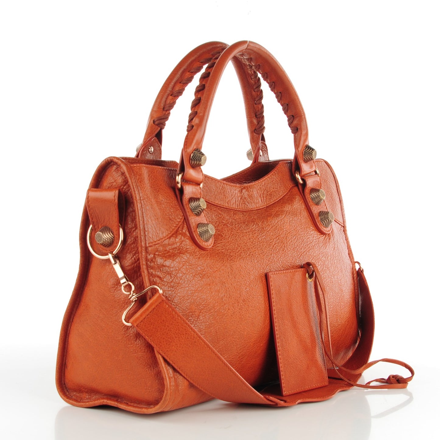 Agneau Giant 21 Rose Gold Hardware City Orange Brulee