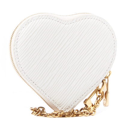 Louis Vuitton Epi Love Lock Heart Coin Purse White 2 of 9