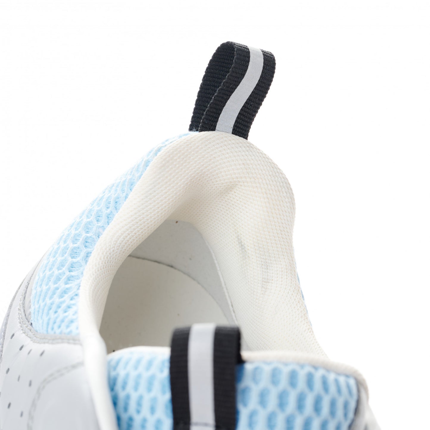 Technical Mesh Calfskin Mens B22 Sneakers 42 White Blue Grey