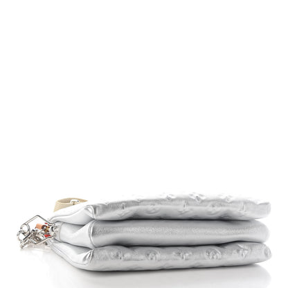 Louis Vuitton Metallic Lambskin Embossed Monogram Coussin PM Silver 4 of 8