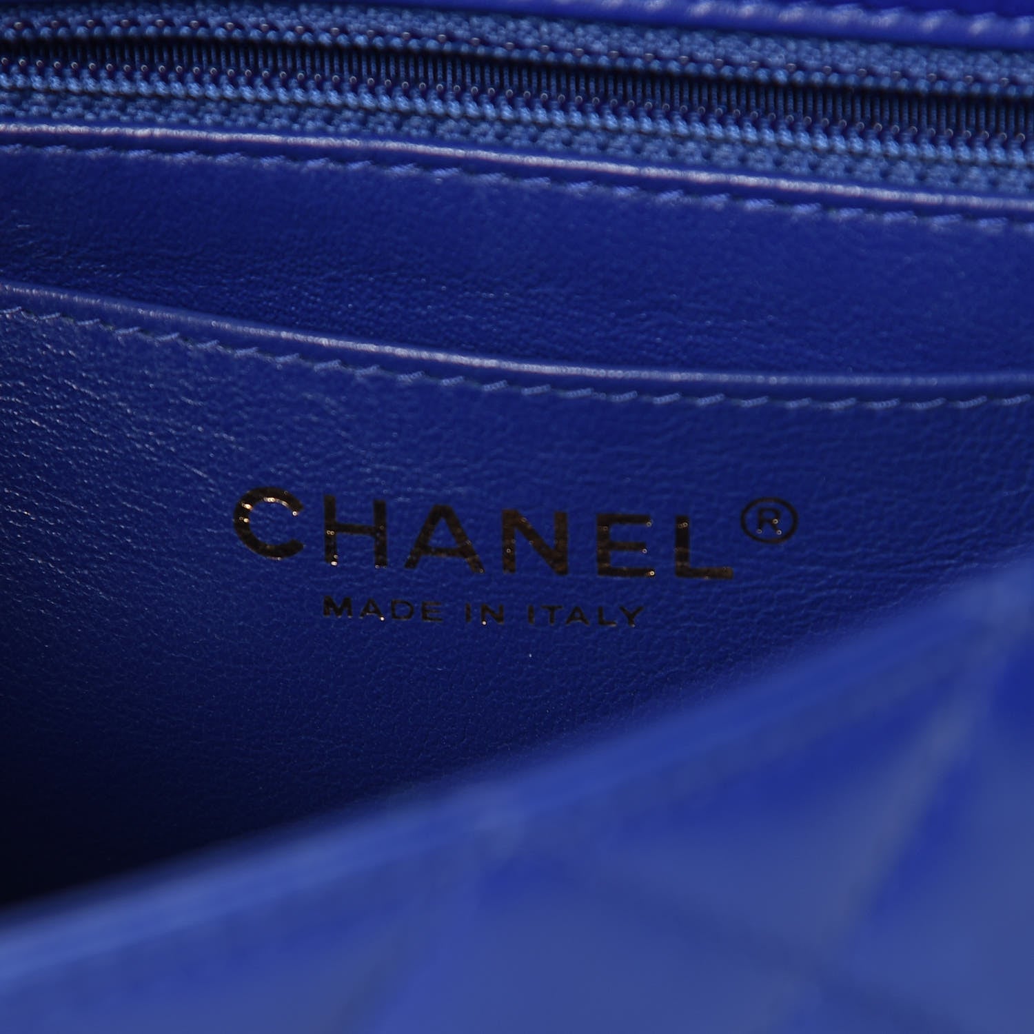 Chanel Lambskin Quilted Mini Rectangular Flap Dark Blue 8 of 14