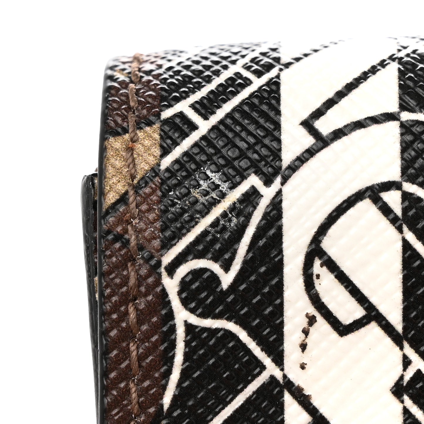 E-Canvas Calfskin Monogram Stripe TB AirPods Pro Case Brown