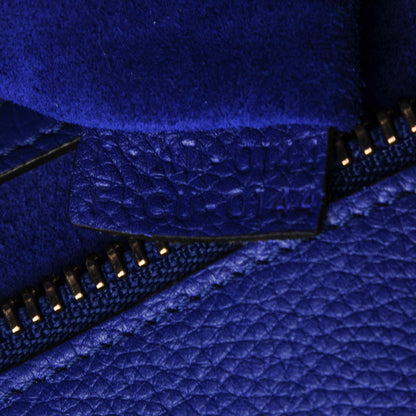 Celine Drummed Calfskin Mini Luggage Indigo 7 of 8