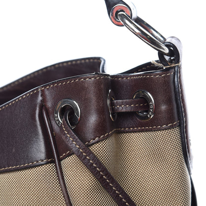 Prada Jacquard Logo Hobo Brown 13 of 18