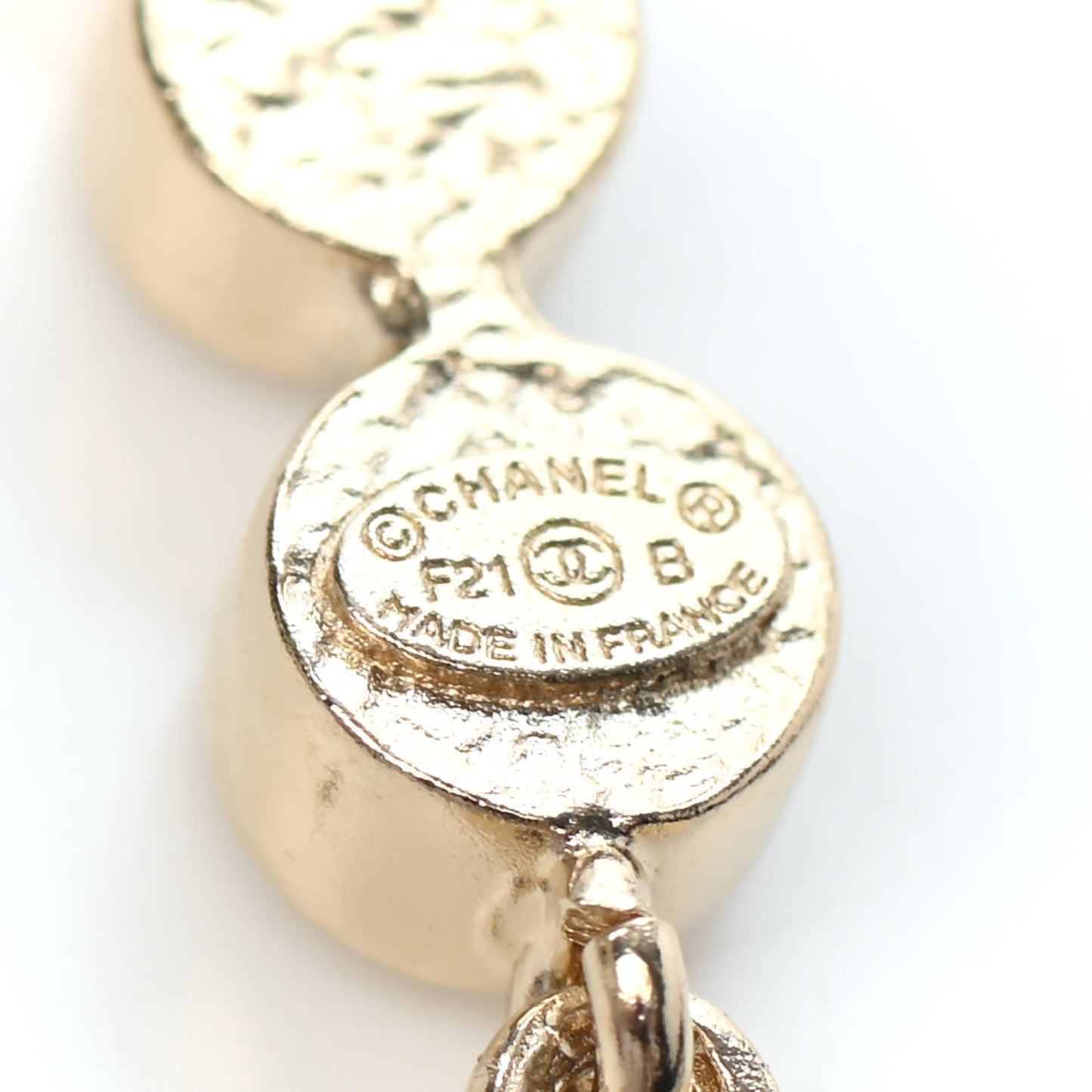 Crystal CC Drop Earrings Gold