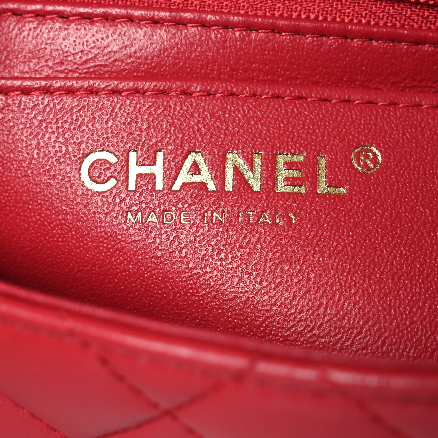 Chanel Lambskin Quilted Mini Top Handle Rectangular Flap Red 7 of 16