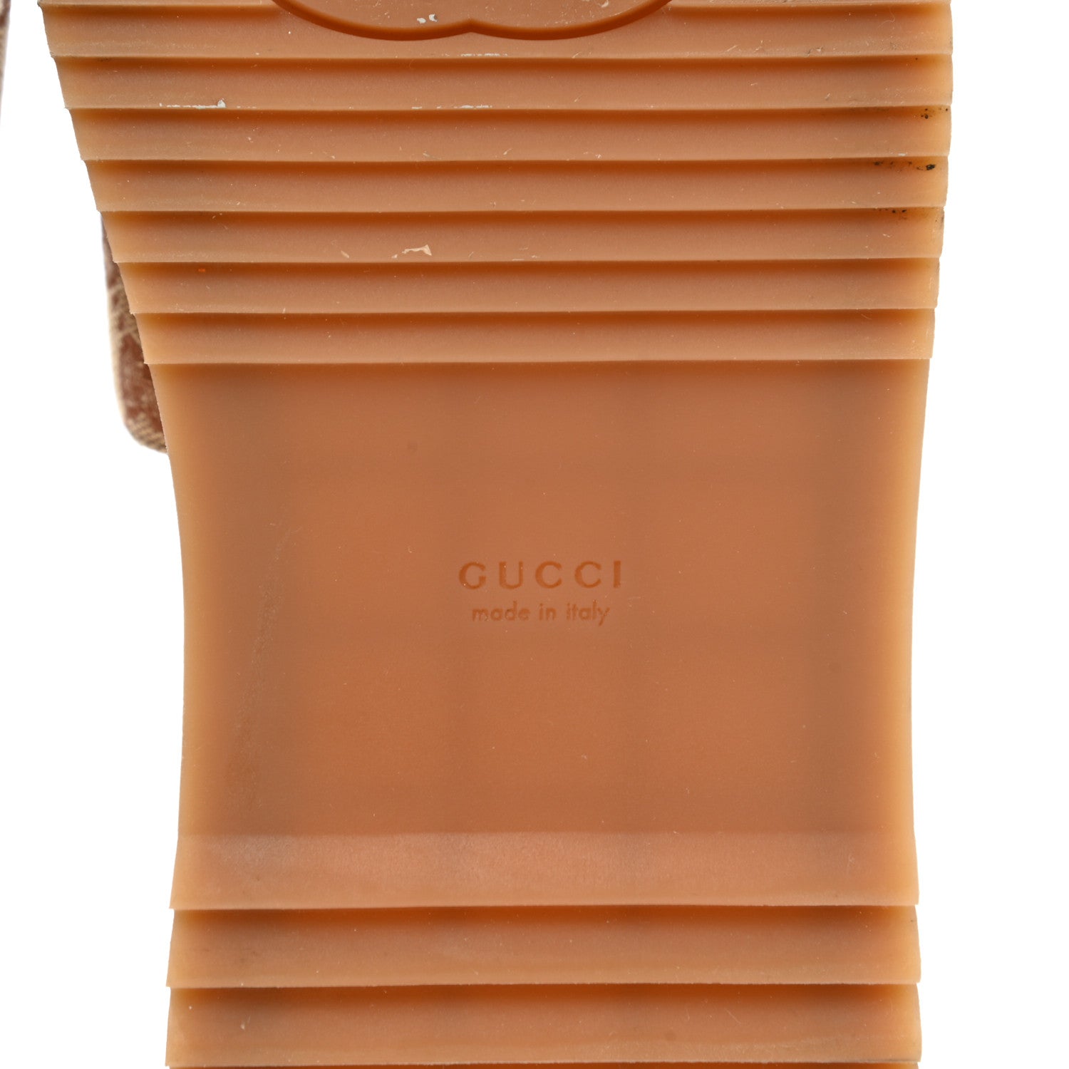 Gucci Canvas GG Monogram Angelina Platform Slide Sandals 41 Beige Ruggine 6 of 12