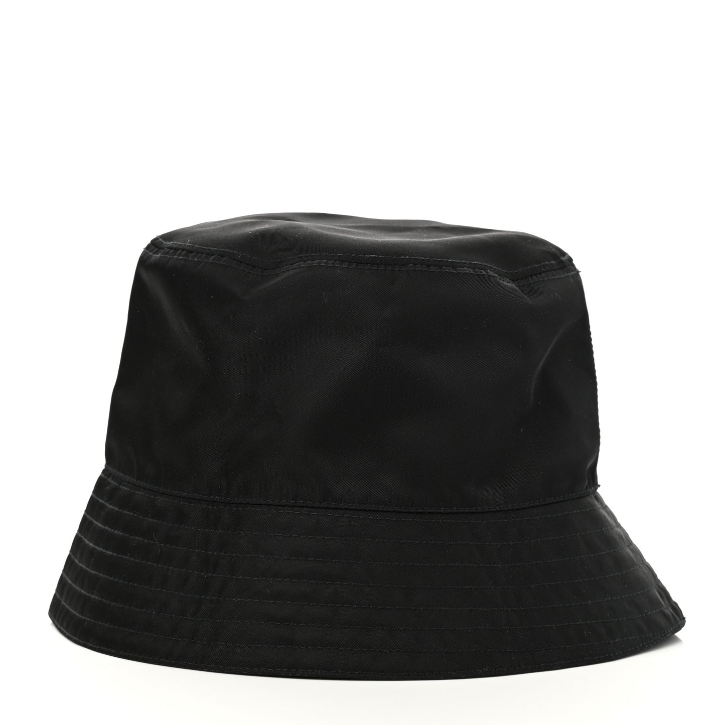 Re-Nylon Rubber Logo Mens Bucket Hat S Black