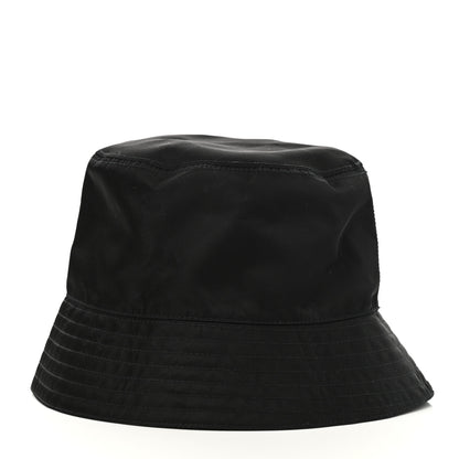Prada Re-Nylon Rubber Logo Mens Bucket Hat S Black 4 of 9