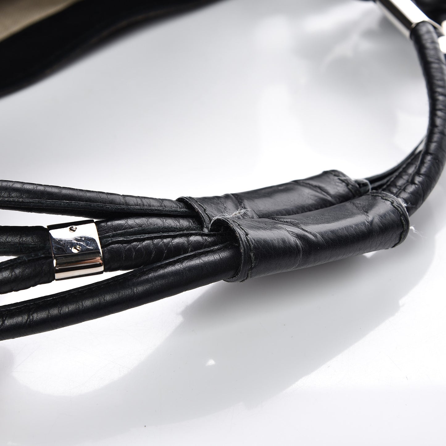 Calfskin Large Techno Horsebit Hobo Black
