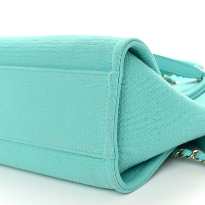 Chanel Mixed Fibers Small Deauville Tote Turquoise 11 of 12