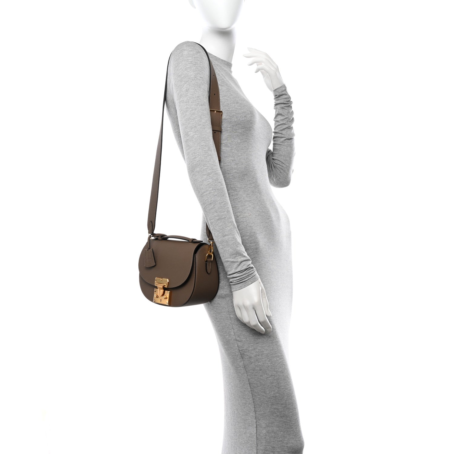 Moynat Taurillon Blush Flori PM Tourterelle 2 of 9