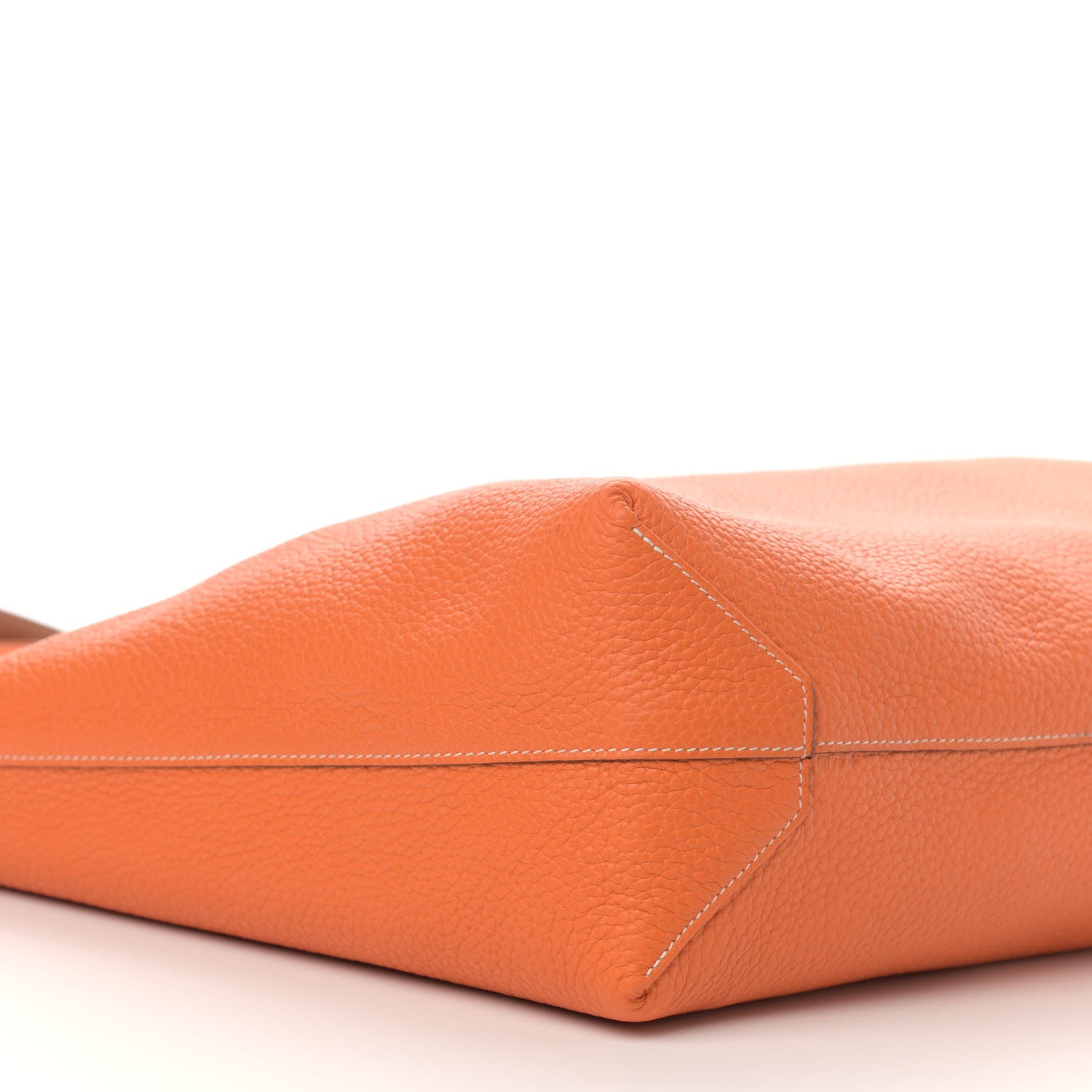 Hermes Taurillon Clemence Double Sens 45 Reversible Tote Orange Gold 14 of 17