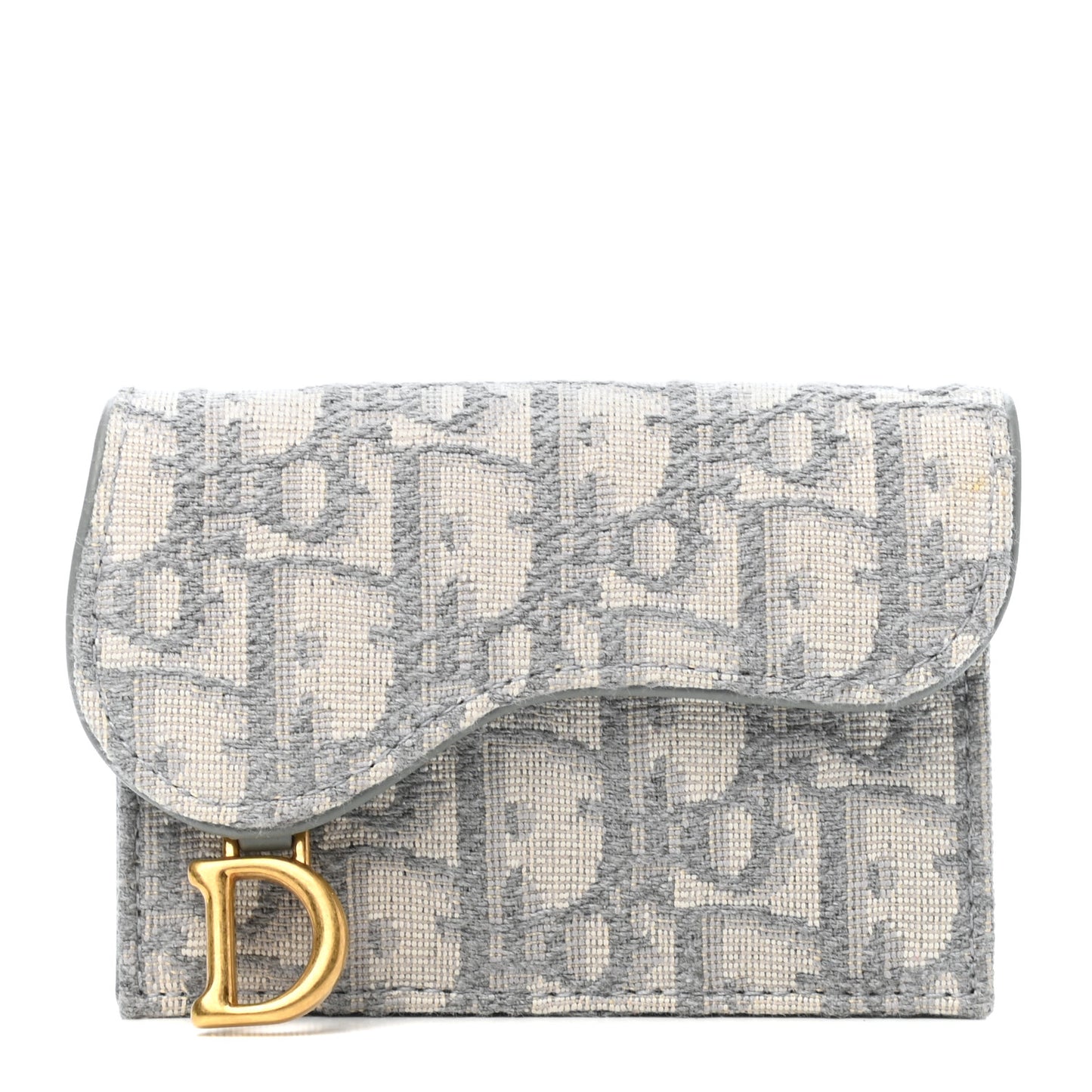 Oblique Saddle Card Holder Gray