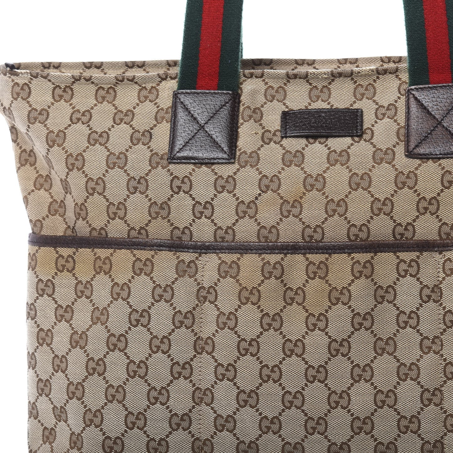 Monogram Web Large Diaper Tote Brown