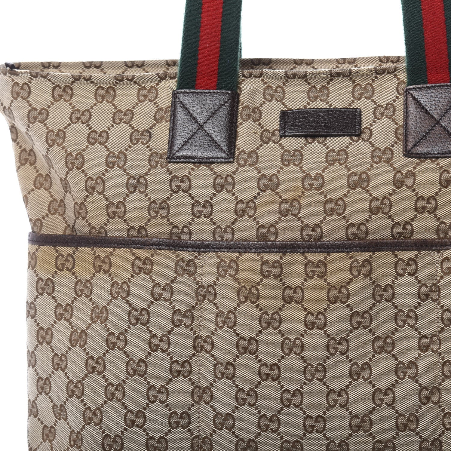 Gucci Monogram Web Large Diaper Tote Brown 14 of 20