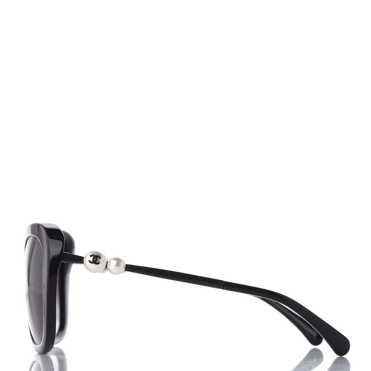 Chanel Acetate Butterfly Winter Pearl Sunglasses 5339-H Black 3 of 8