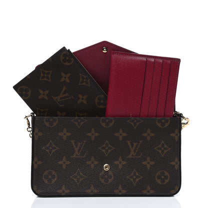 Louis Vuitton Monogram Pochette Felicie Chain Wallet Fuchsia 5 of 5