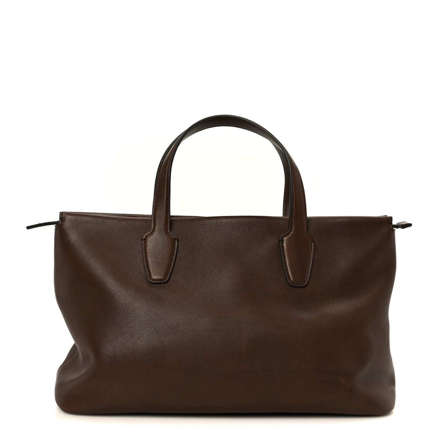 Calfskin Marcel Slouchy Top Handle Bag Deep Brown