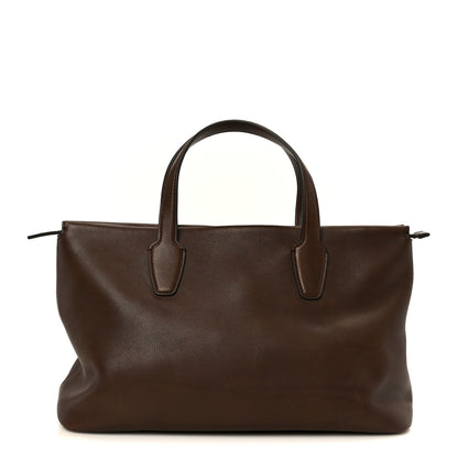 The Row Calfskin Marcel Slouchy Top Handle Bag Deep Brown 1 of 9