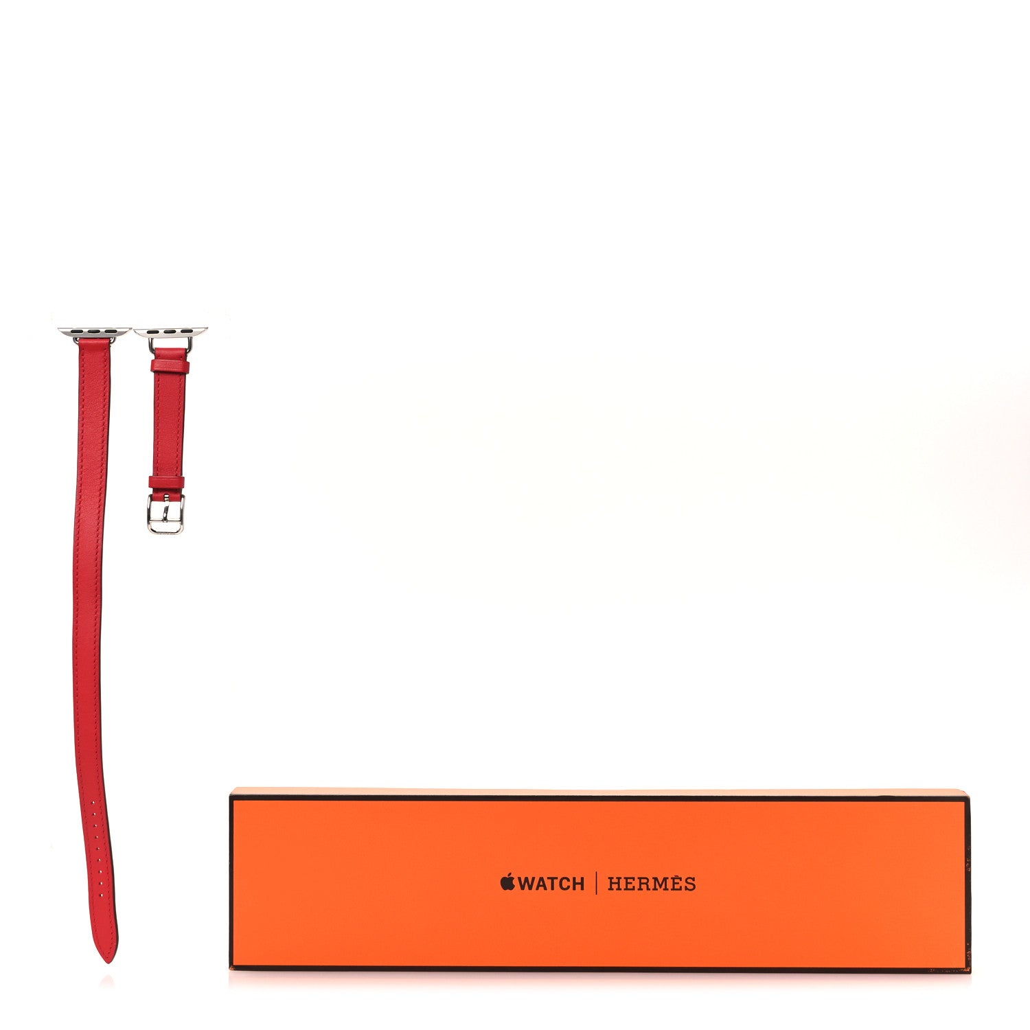 Hermes Swift 42mm Apple Watch Double Tour Strap Rouge Radieux 6 of 6