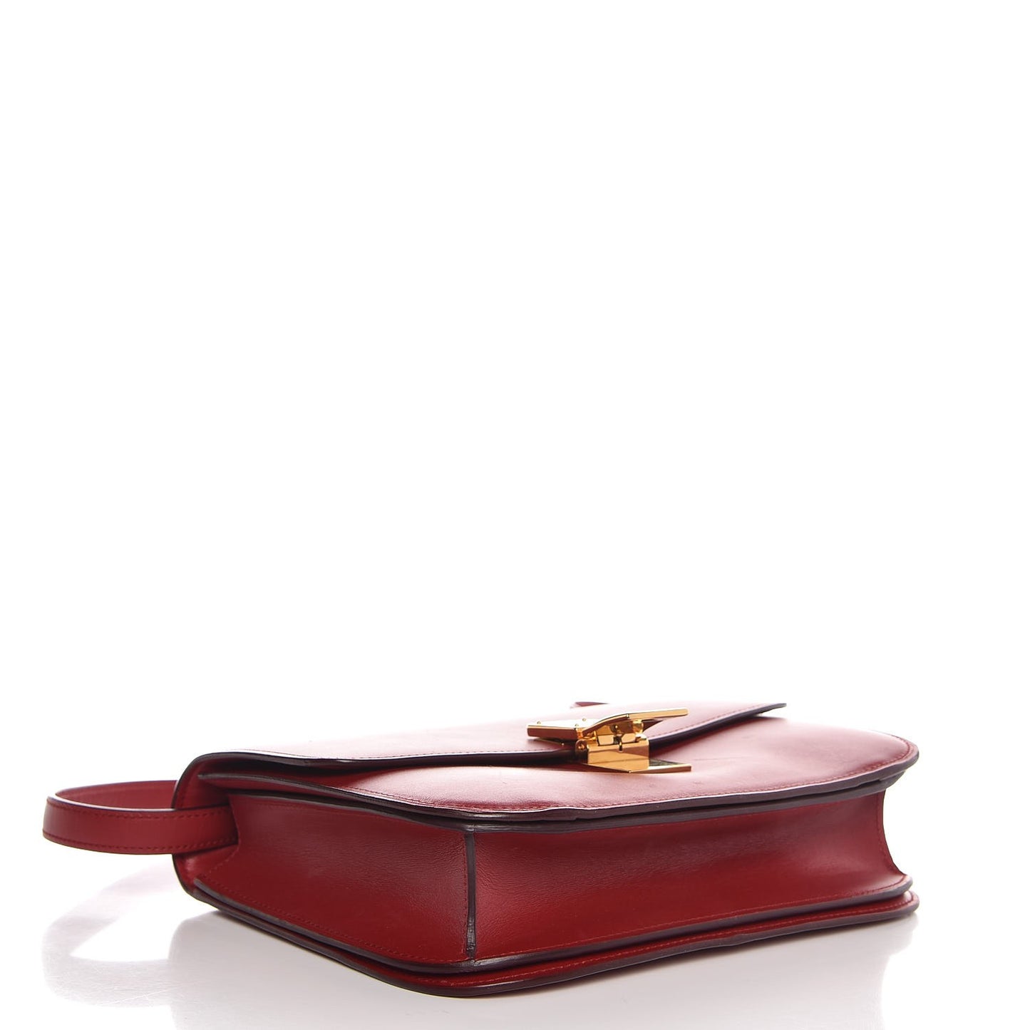 Box Calfskin Medium Classic Box Flap Bag Red
