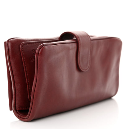 Chanel Lambskin Bow French Wallet Red 4 of 12