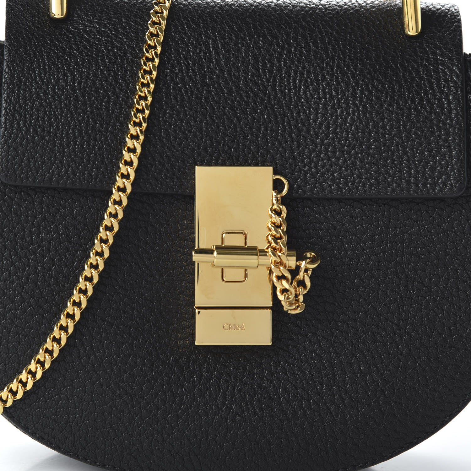 Chloe Grained Lambskin Mini Drew Shoulder Bag Black 10 of 11