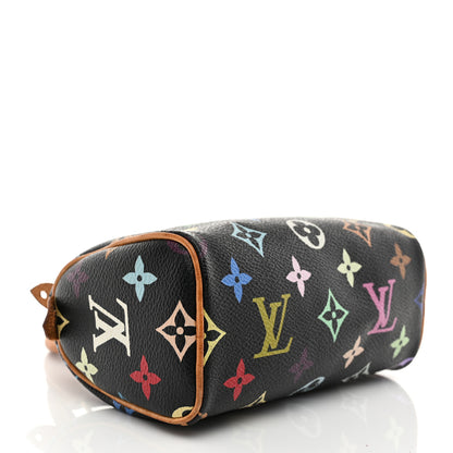 Louis Vuitton Monogram Multicolor Mini Sac HL Speedy Black 4 of 9