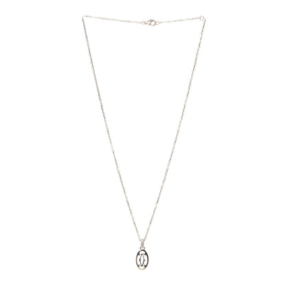 Cartier 18K Pink Gold Diamond Logo Pendant Necklace 3 of 5