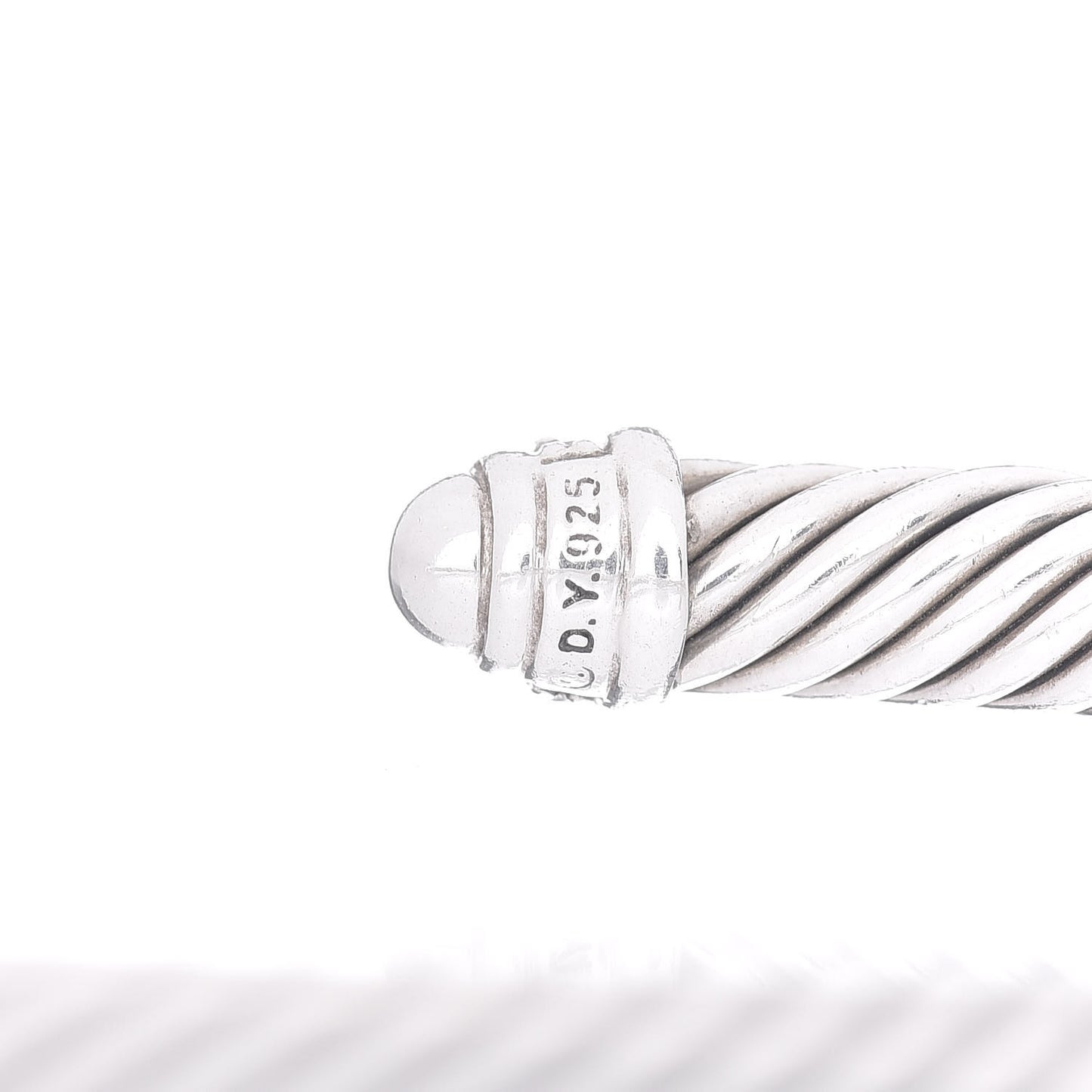 Sterling Silver Diamond 5mm Cable Classics Dome Bracelet