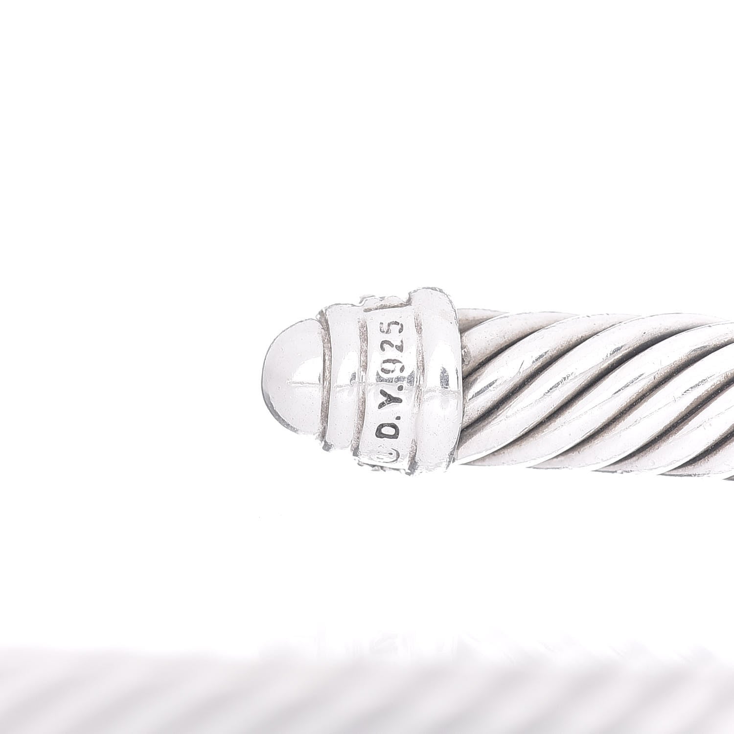 David Yurman Sterling Silver Diamond 5mm Cable Classics Dome Bracelet 4 of 4