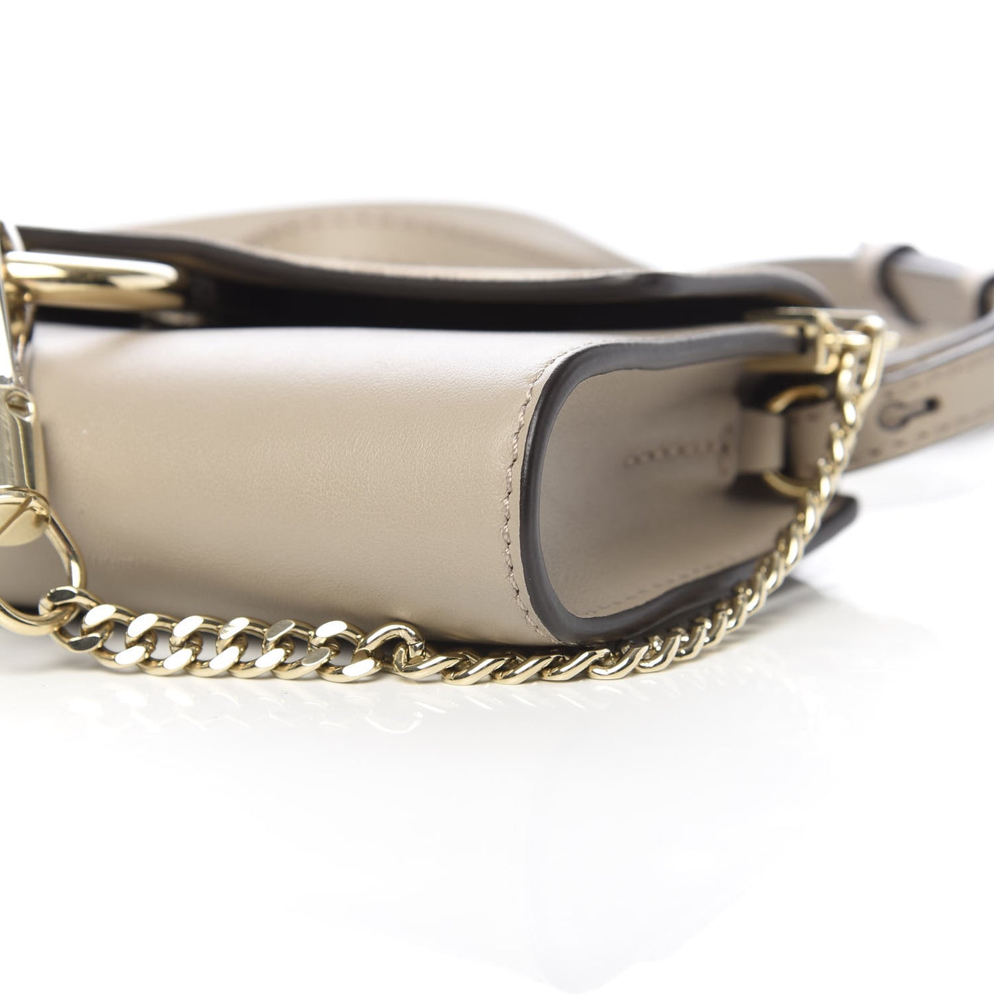 Suede Calfskin Mini Faye Shoulder Bag Motty Grey